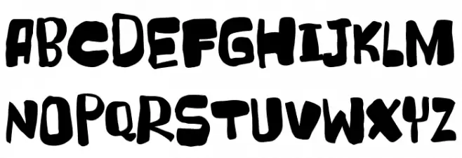 Super Bugly Regular Font UPPERCASE