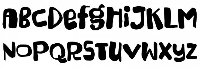 Super Bugly Regular Font LOWERCASE