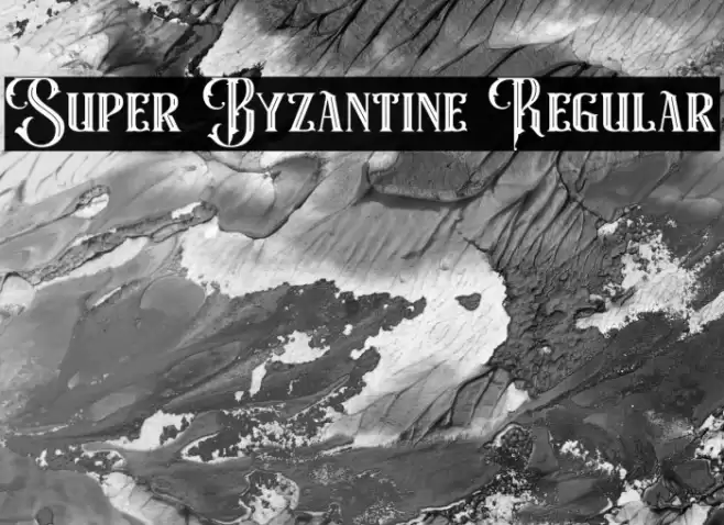 Super Byzantine Regular Font examples