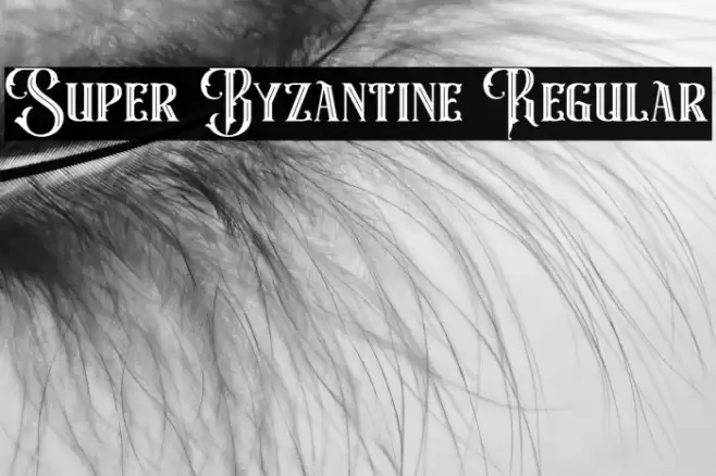 Super Byzantine Regular Font examples