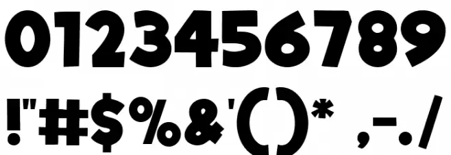 Super Cartoon Font OTHER CHARS