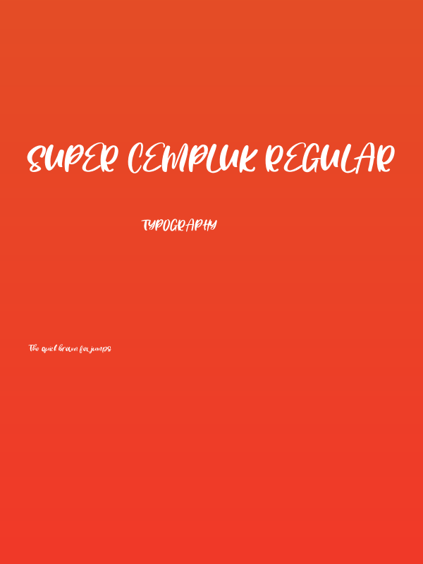 Super Cempluk Regular Poster