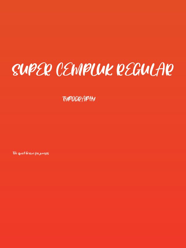 Super Cempluk Regular Poster