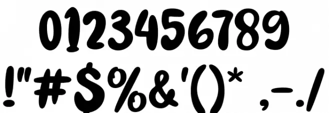 Super Childish Font OTHER CHARS