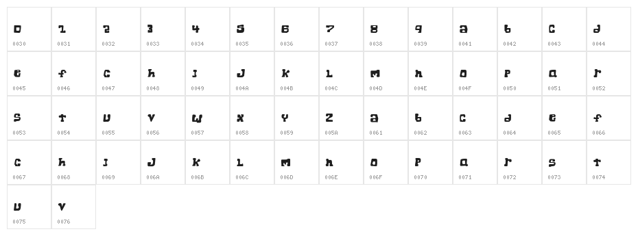 Super Chunk Regular Character Map