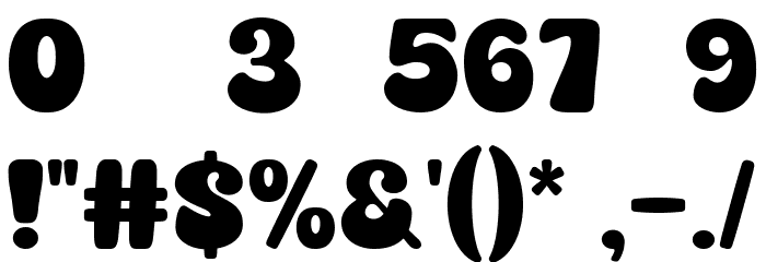 Super Chunky Font OTHER CHARS