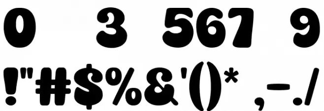 Super Chunky Font OTHER CHARS