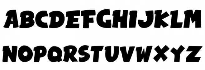 Super Comic Regular Caratteri MAIUSCOLE
