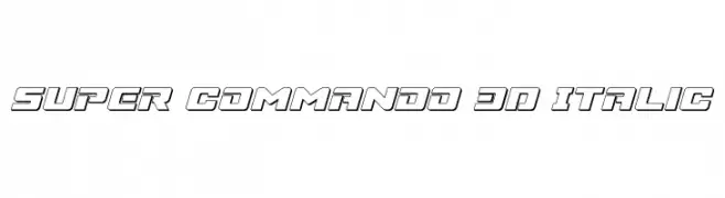 Super Commando 3D Italic  les polices de caractères gratuit tlcharger