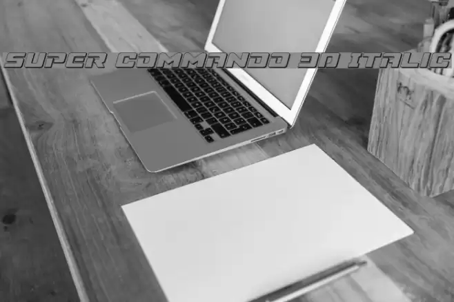 Super Commando 3D Italic Font examples