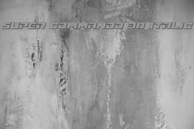 Super Commando 3D Italic Font examples