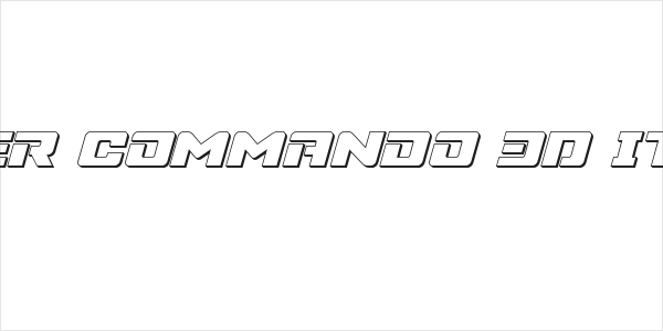 Super Commando 3D Italic Logo