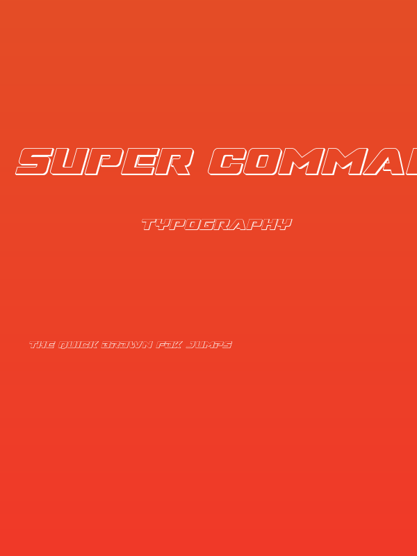 Super Commando 3D Italic Poster