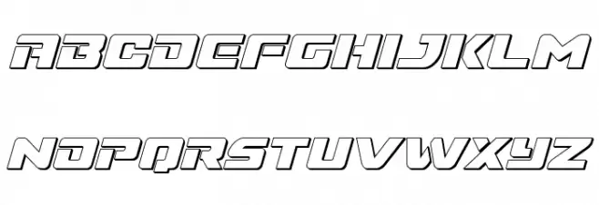 Super Commando 3D Italic خط أحرف صغيرة