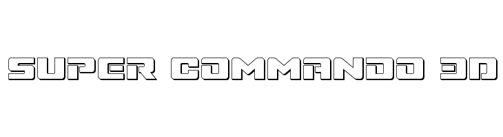 Super Commando 3D Font