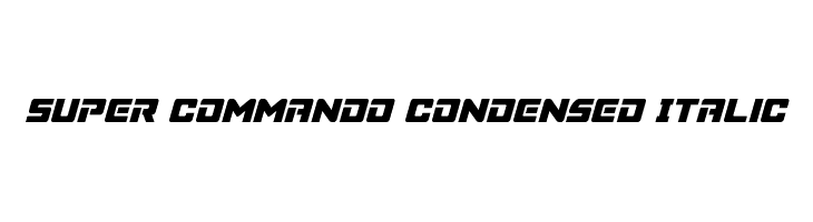 Super Commando Condensed Italic Font