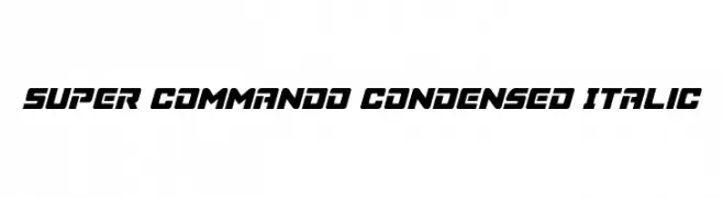 Super Commando Condensed Italic  les polices de caractères gratuit tlcharger