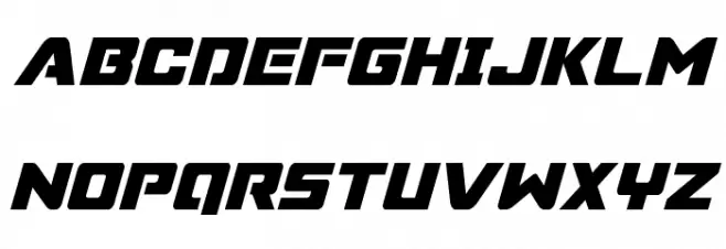 Super Commando Condensed Italic フォント 大文字