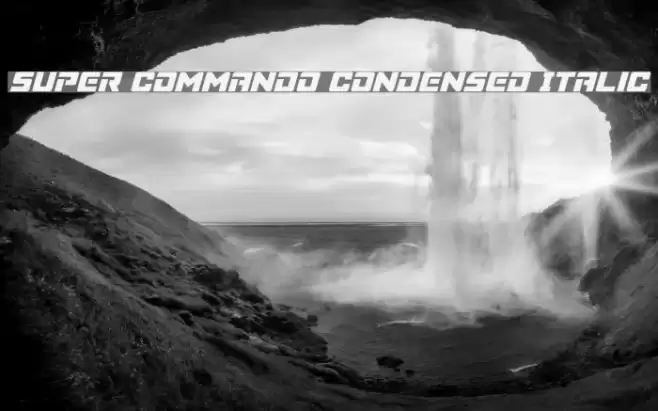 Super Commando Condensed Italic Font examples