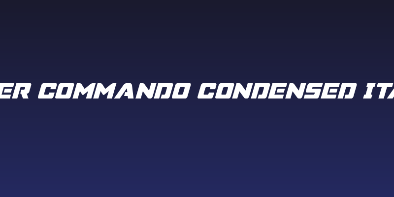 Super Commando Condensed Italic Social Header