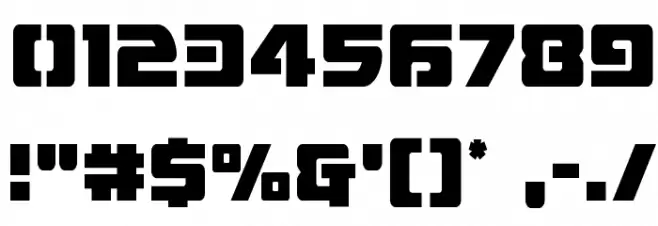 Super Commando Condensed フォント その他の文字