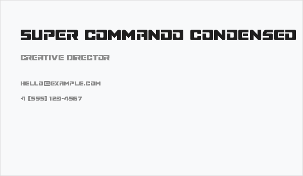 Super Commando Condensed Business Card
