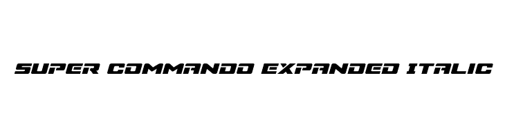 Super Commando Expanded Italic Font