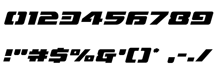Super Commando Expanded Italic Font OTHER CHARS