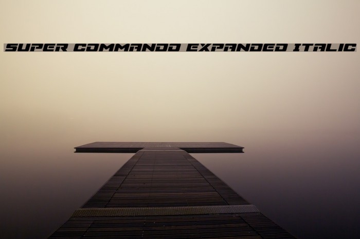 Super Commando Expanded Italic Font examples