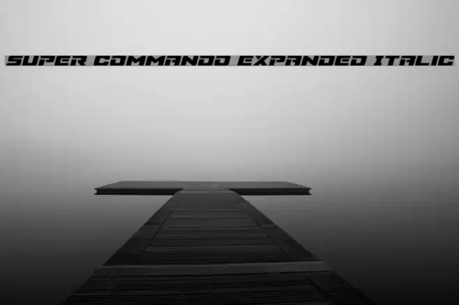 Super Commando Expanded Italic Font examples