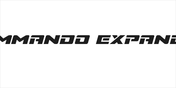 Super Commando Expanded Italic Logo