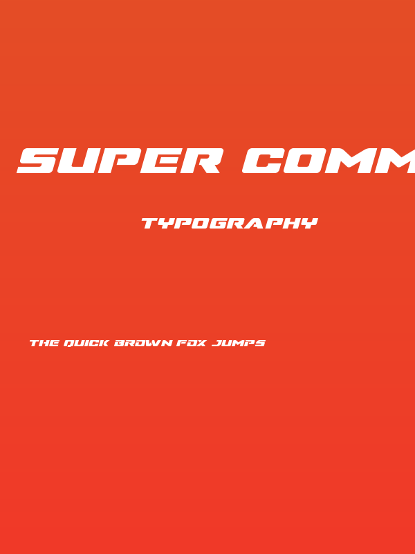 Super Commando Expanded Italic Poster