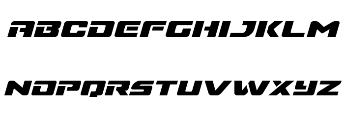 Super Commando Expanded Italic Font LOWERCASE
