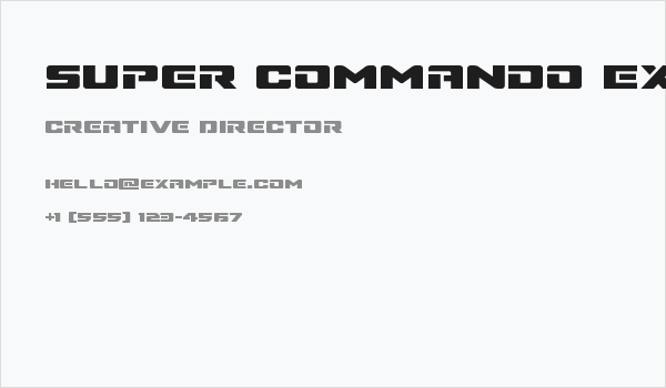 Super Commando Expanded Business Card