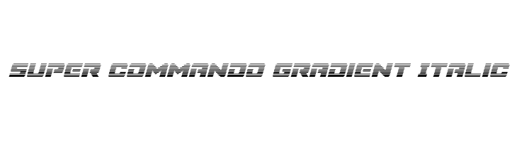 Super Commando Gradient Italic Font