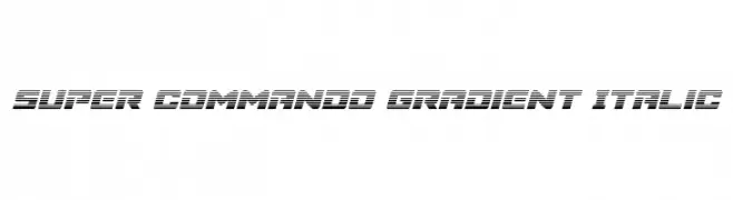 Super Commando Gradient Italic  les polices de caractères gratuit tlcharger