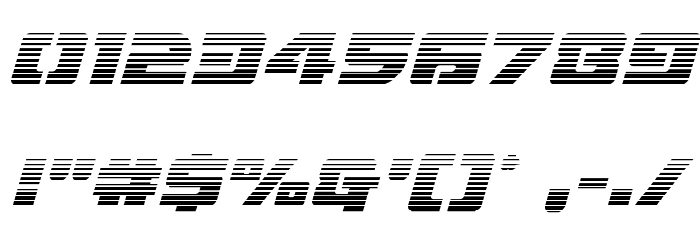 Super Commando Gradient Italic Font OTHER CHARS