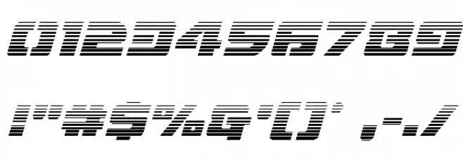 Super Commando Gradient Italic Font OTHER CHARS