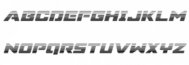 Super Commando Gradient Italic خط أحرف كبيرة
