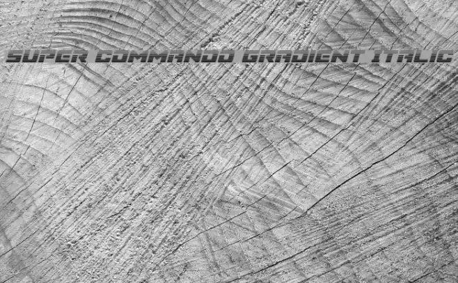 Super Commando Gradient Italic Font examples