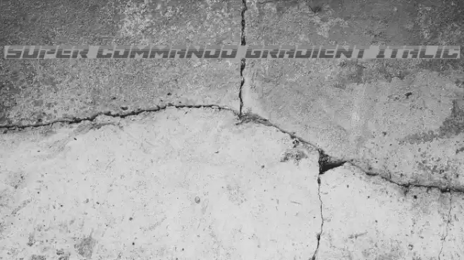 Super Commando Gradient Italic Font examples