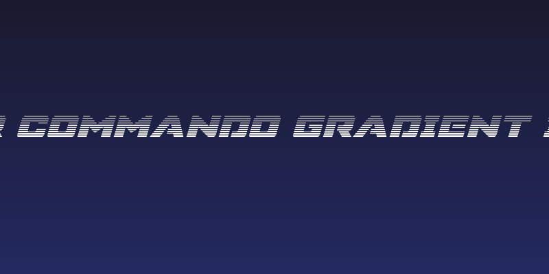 Super Commando Gradient Italic Social Header