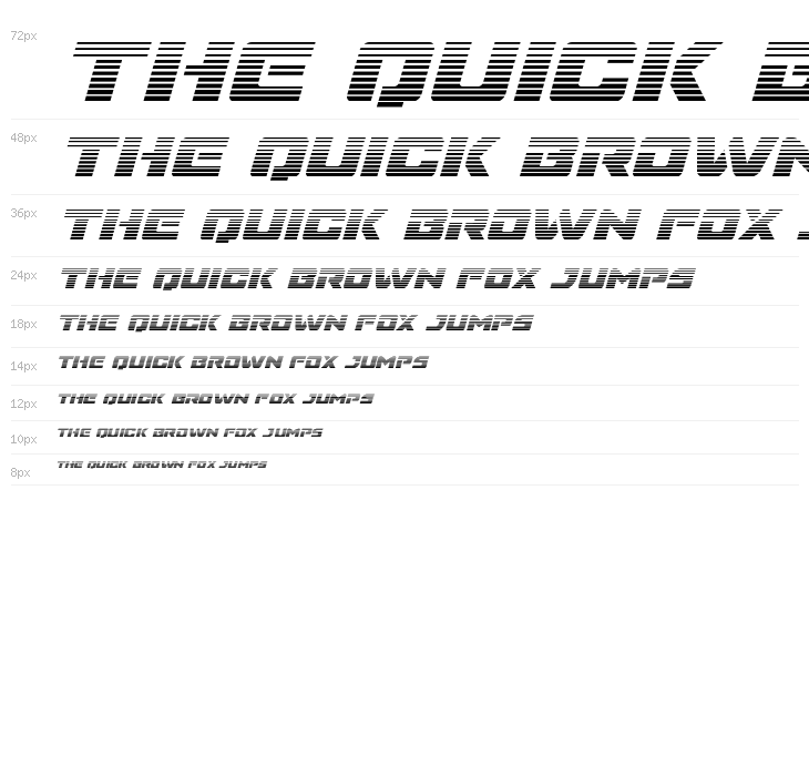 Super Commando Gradient Italic Waterfall