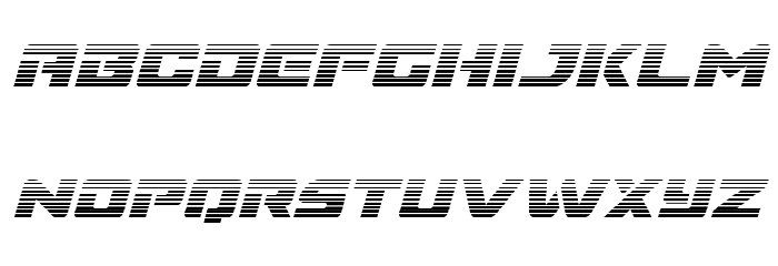 Super Commando Gradient Italic Font LOWERCASE