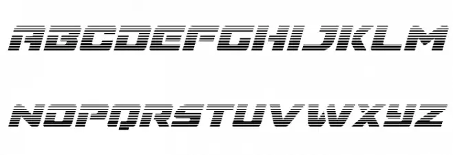 Super Commando Gradient Italic Fuentes MINÚSCULAS