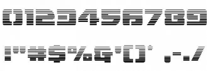 Super Commando Gradient Font OTHER CHARS