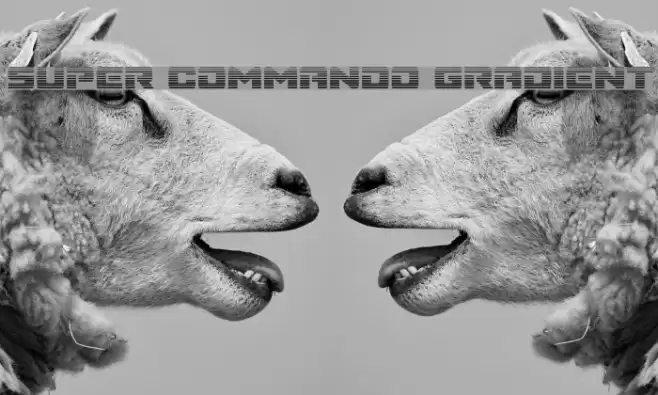 Super Commando Gradient Font examples