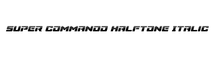 Super Commando Halftone Italic  Frei Schriftart Herunterladen