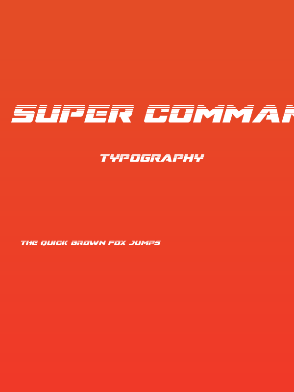 Super Commando Halftone Italic Poster