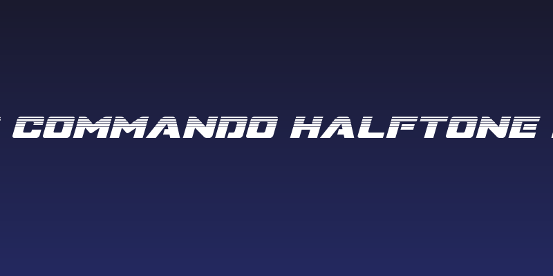 Super Commando Halftone Italic Social Header